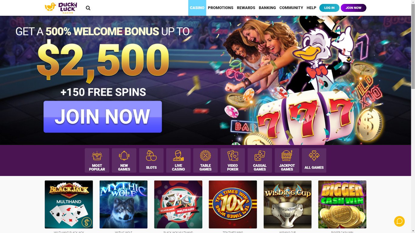 DuckyLuck Casino Site
