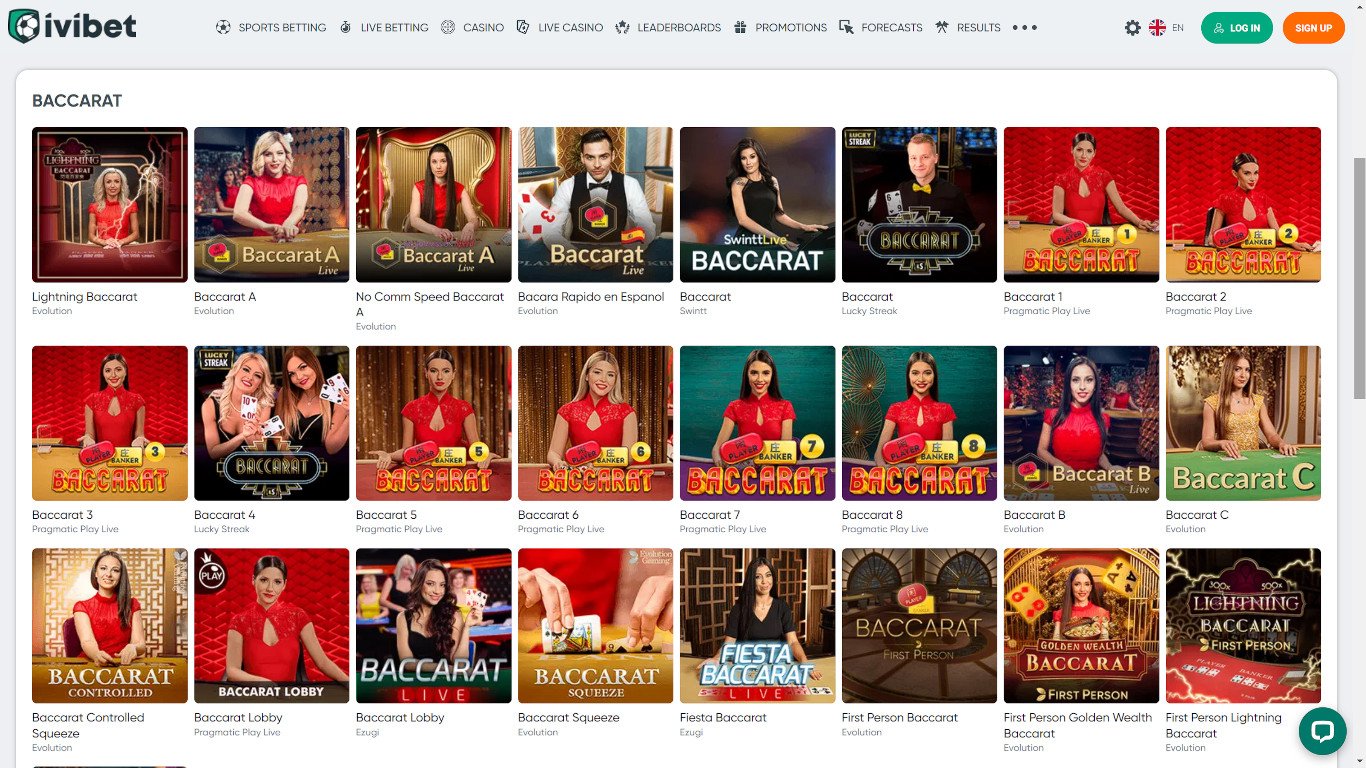 IviBet Casino Games