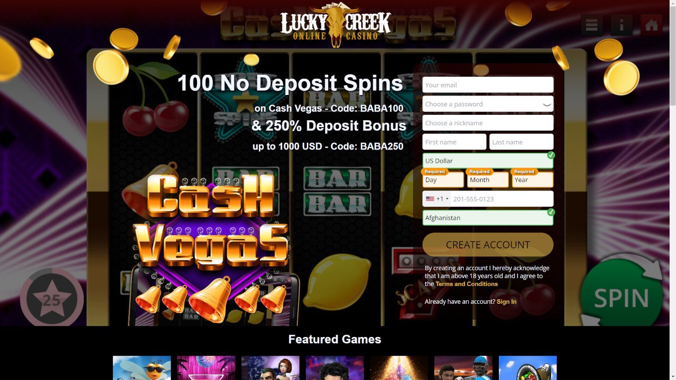 lucky creek casino free play
