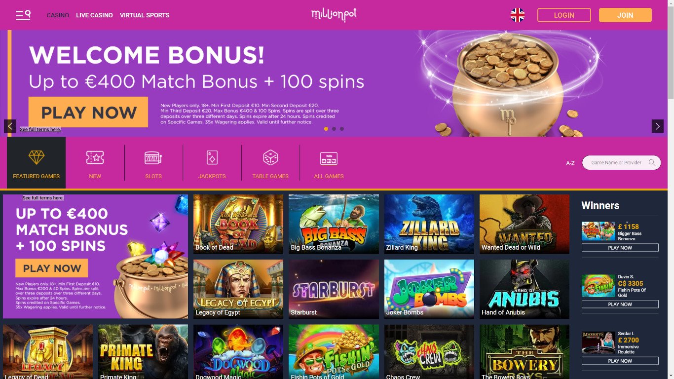 Million Pot Casino Site