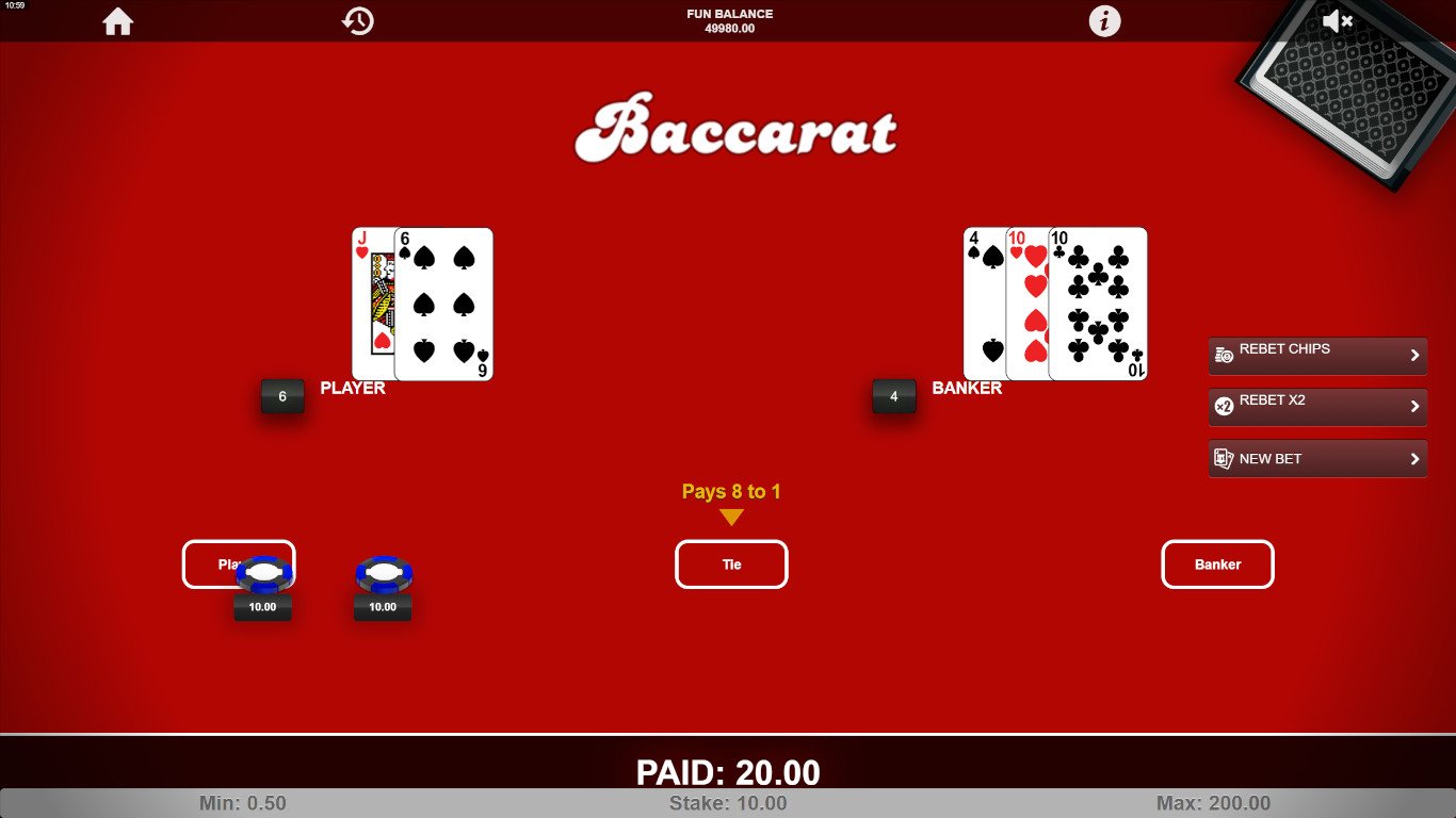 Baccarat from 1X2gaming Big Image