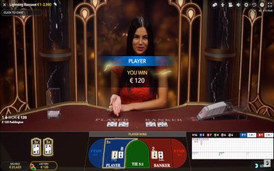 Lightning Baccarat from Evolution