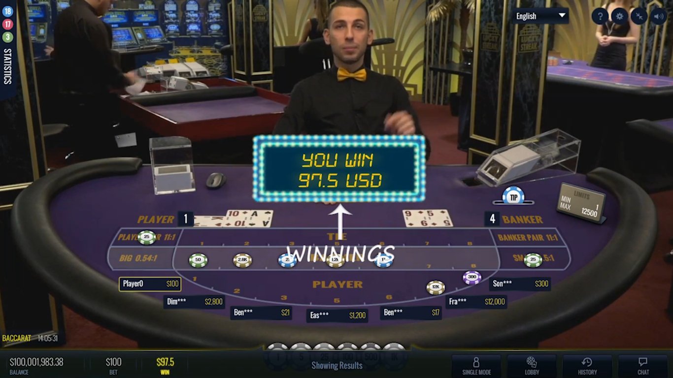 best online live dealing baccarat casino