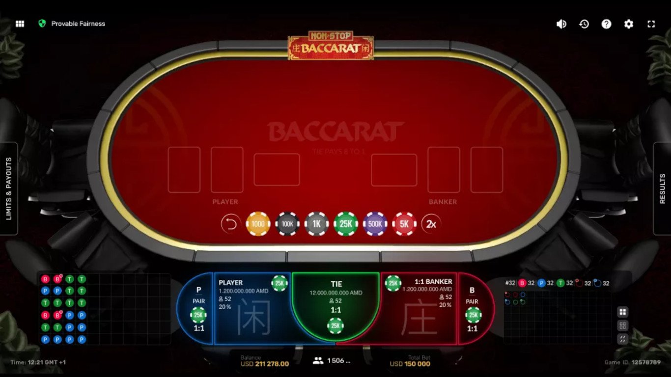 Non-Stop Baccarat Table